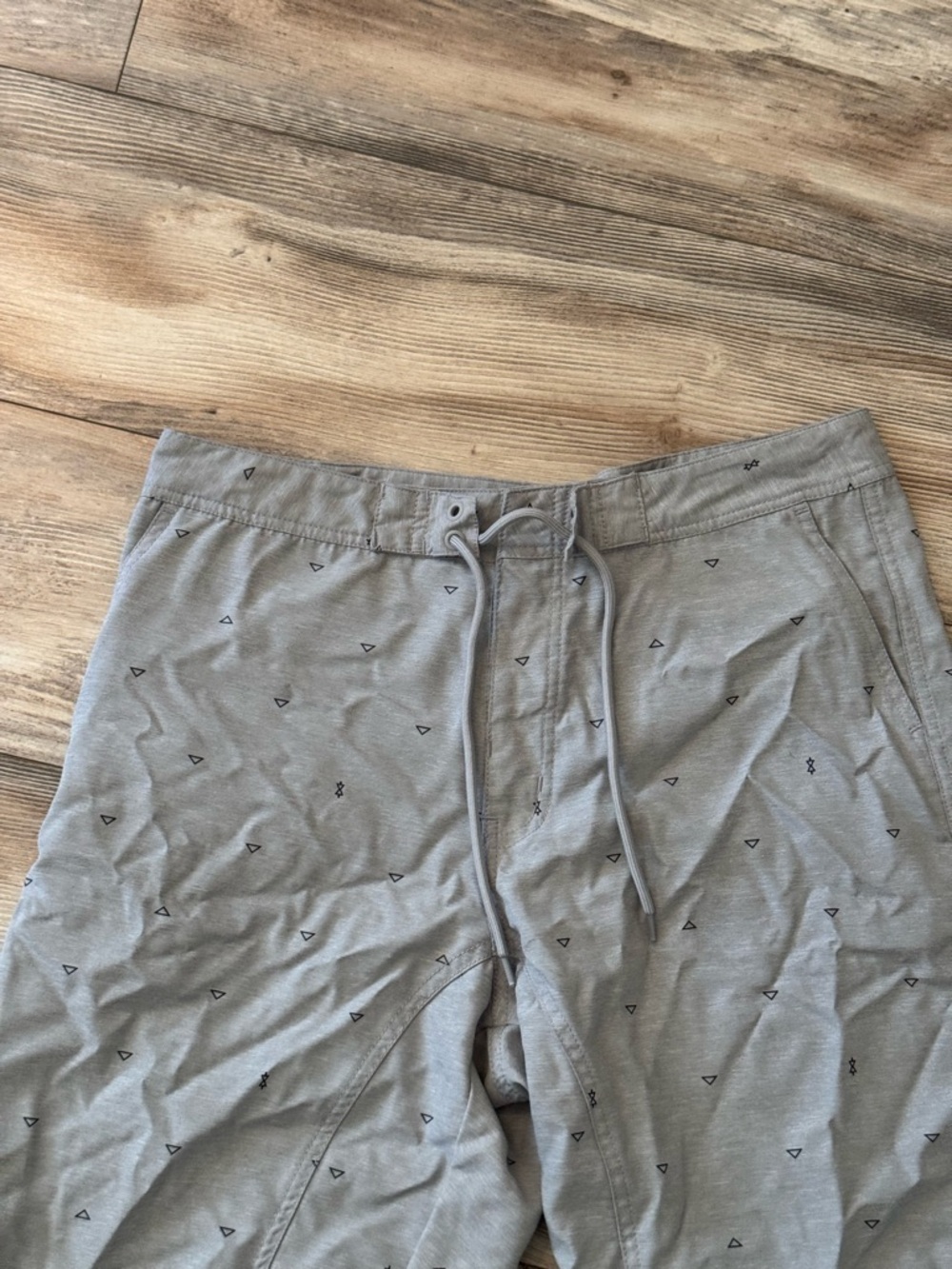 Freeworld Men's 32 Gray Hybrid Board Shorts Free World Drawstring Waist